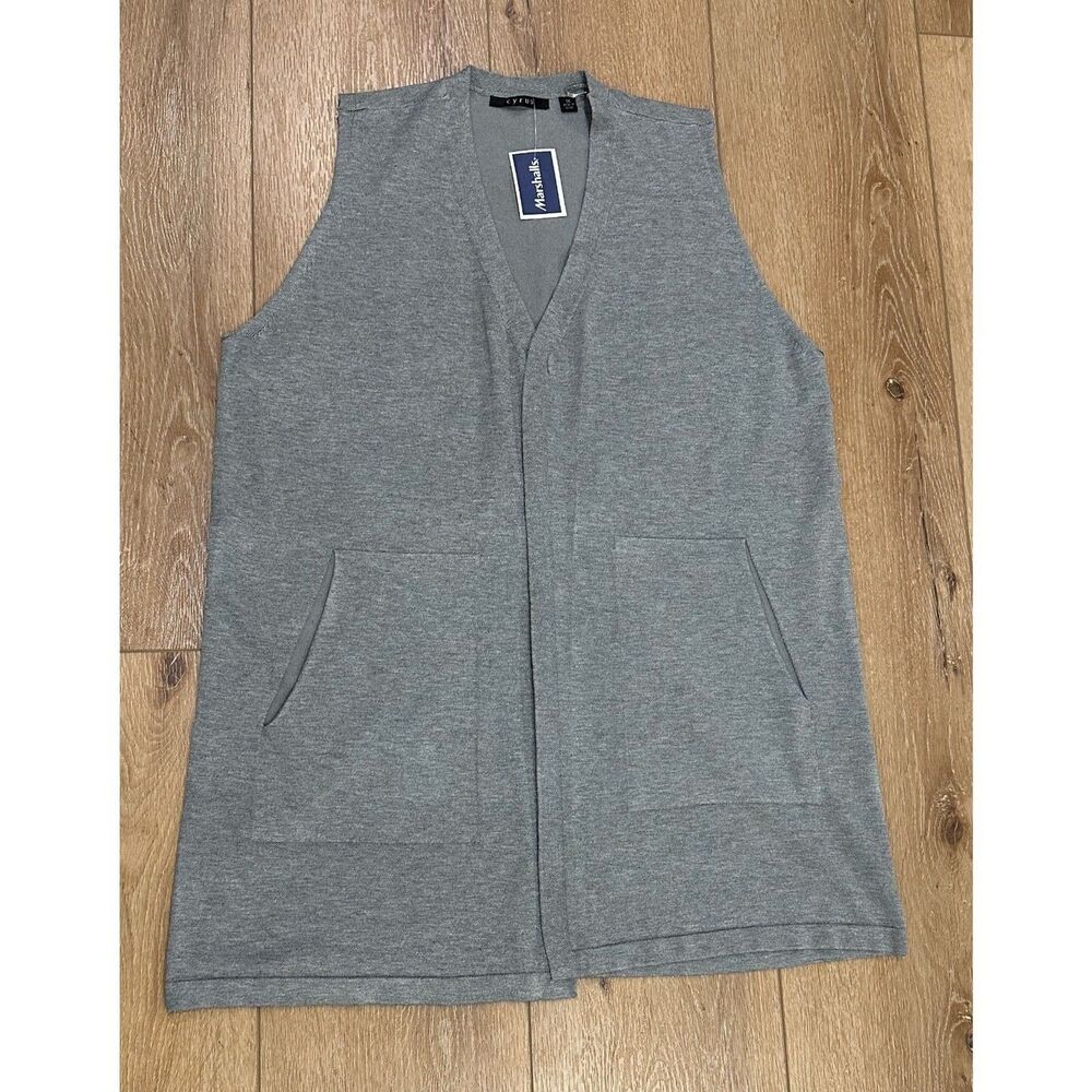 Women's Cyrus Sweater Vest Cardigan 1X Gray NWT!